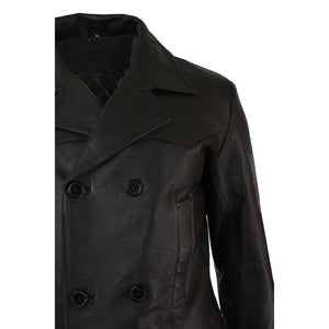 Giacca da Uomo in Vera Pelle Doppio Petto Lunga stile dr. who Sherlock - Marrone - Infinity Leather - 8