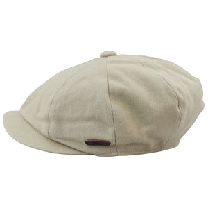 Herren 8 Panel Razor Sommer Hut Cotton Blinders Newsboy Schiebermütze Shelby - Beige - Major - 6