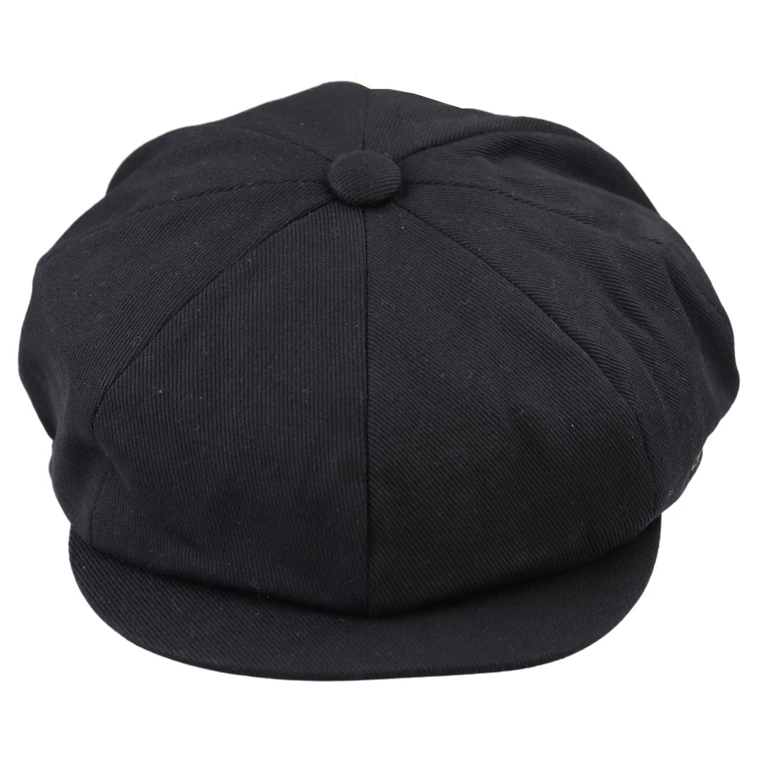 Herren 8 Panel Razor Sommer Hut Cotton Blinders Newsboy Schiebermütze Shelby - Schwarz - Major - 1
