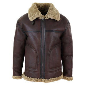 Giacca Vero Montone Uomo Bomber Pilota Aviatore Pelle Originale - Infinity Leather - 1
