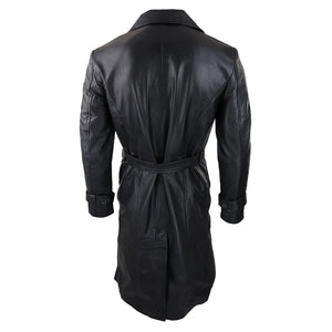 Cappotto da Uomo Classica Punk in Vera Pelle Nera stile Mac Vintage - Infinity Leather - 5