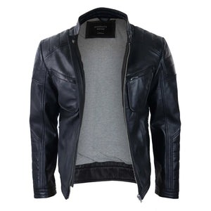 Giacca Corta da Uomo Biker Corto in Vera Pelle retro Vintage - Infinity Leather - 4