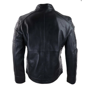 Giacca Corta da Uomo Biker Corto in Vera Pelle retro Vintage - Infinity Leather - 7
