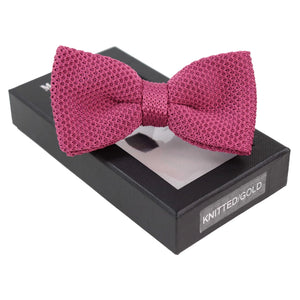 Herren Jungen Damen Unisex Gestrickte Fliege Woven Vintage Classic Smoking - Fuchsia - Marc Darcy - 3