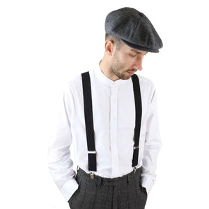 Men's Classic Trouser Braces Suspenders 1920s Gatsby Blinders - Black - TruClothing.com - 2