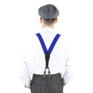 Men's Classic Trouser Braces Suspenders 1920s Gatsby Blinders - Blue - TruClothing.com - 5