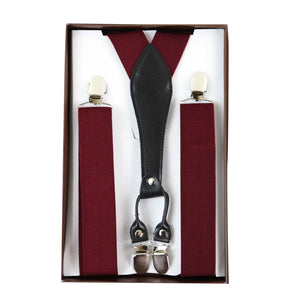 Men's Classic Trouser Braces Suspenders 1920s Gatsby Blinders - Burgundy - TruClothing.com - 10