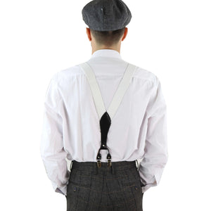 Men's Classic Trouser Braces Suspenders 1920s Gatsby Blinders - White - TruClothing.com - 27