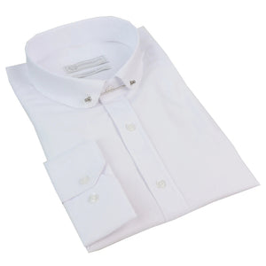 Men's Club Collar Shirt With Bar Poplin Pin Check 1920s Blinders - White - TruClothing.com - 6