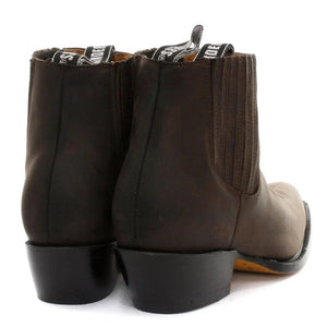 Bottes homme style Maverick cowboy western hauteur de cheville cuir véritable noir ou marron - Grinders - 10