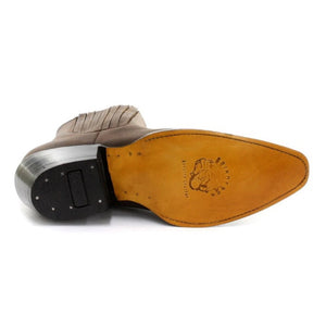 Bottes homme style Maverick cowboy western hauteur de cheville cuir véritable noir ou marron - Grinders - 12