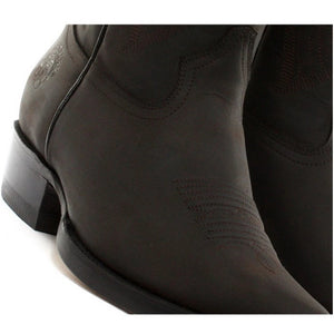 Herrenstiefel BootsSchwarz Braun Louisiana Echtleder Western Kubaner Spitz - Grinders - 12
