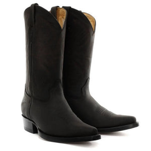 Herrenstiefel BootsSchwarz Braun Louisiana Echtleder Western Kubaner Spitz - Grinders - 2