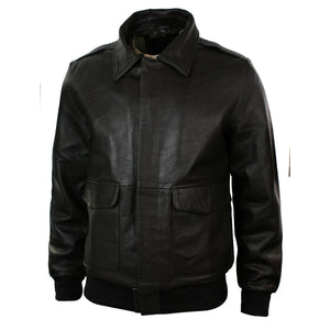 Giacca Nera o Marrone da Uomo Bomber in Vera Pelle e Colletto in Pelliccia - Infinity Leather - 9