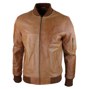 Herren Echtes Leder Bomberjacke Leder Casual Varsity Vintage Elegant Casual - Infinity Leather - 2