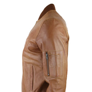 Herren Echtes Leder Bomberjacke Leder Casual Varsity Vintage Elegant Casual - Infinity Leather - 5