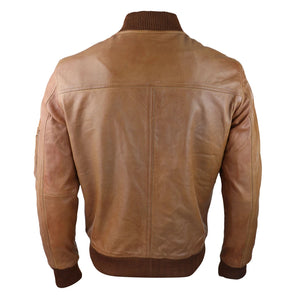 Herren Echtes Leder Bomberjacke Leder Casual Varsity Vintage Elegant Casual - Infinity Leather - 6