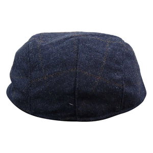 Cappello Piatto da Uomo 8 Pannelli Tweed Vintage Classico Elegante anni '20 - Blu Scuro - House of Cavani - 4