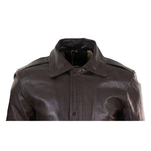 Veste homme aviateur bomber cuir véritable col fourroure amovible style pilote - Infinity Leather - 5