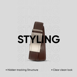 Cintura in Pelle da Uomo per Jeans Rifiniture 35 mm per Adattarsi a Qualsiasi taglia - TruClothing.com - 3