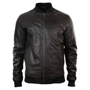 Herrenjacke 100% Echtleder Schwarz Braun Klassischer Schnitt Biker Design Elastisch - Infinity Leather - 5