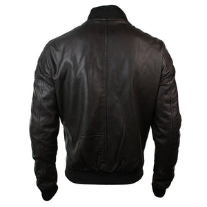 Herrenjacke 100% Echtleder Schwarz Braun Klassischer Schnitt Biker Design Elastisch - Infinity Leather - 8