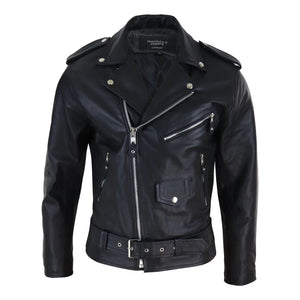 Veste en cuir véritable homme franges pampilles style cowboy Western biker motard - Infinity Leather - 1