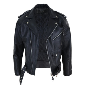 Veste en cuir véritable homme franges pampilles style cowboy Western biker motard - Infinity Leather - 3