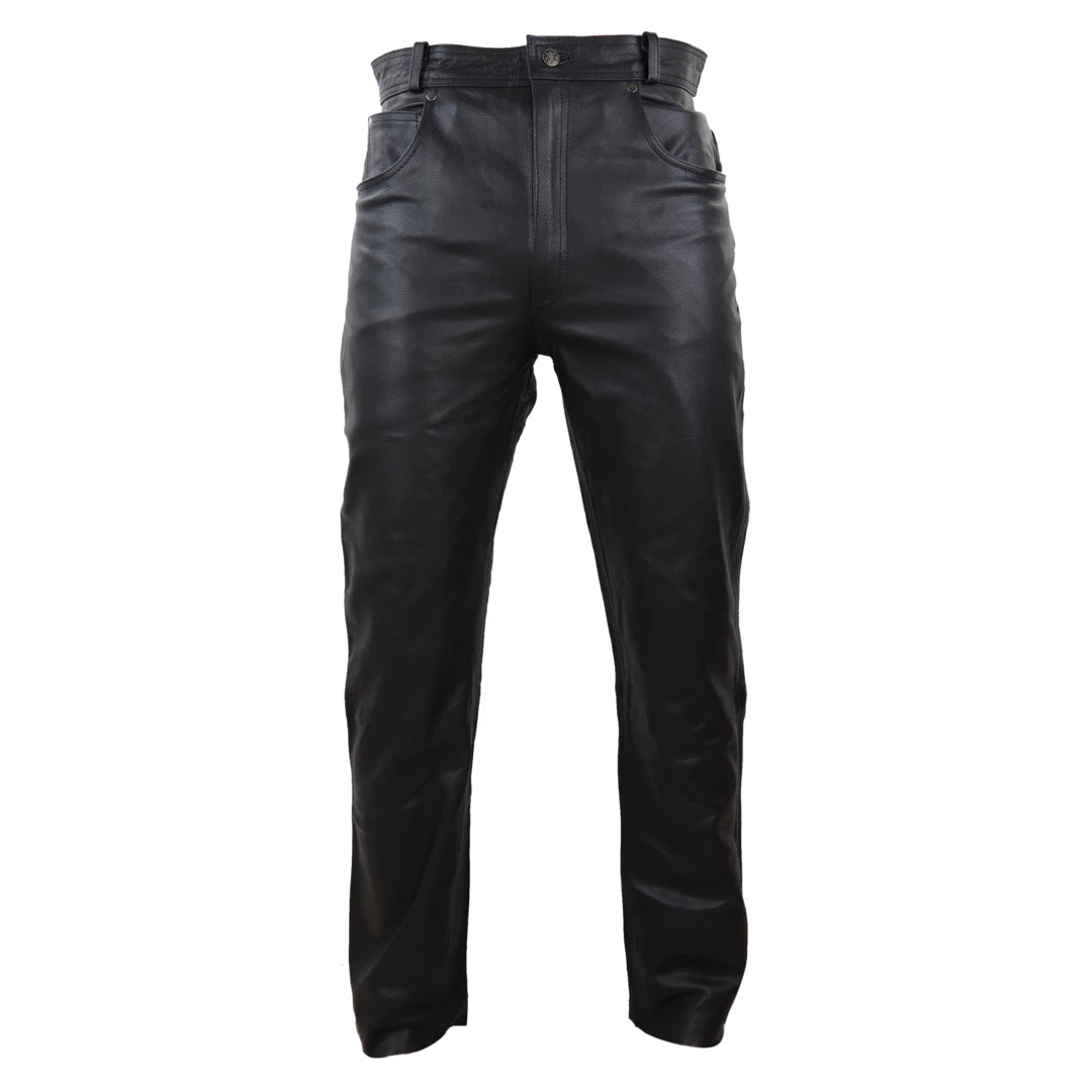 Herrenhose 100% Echtleder Biker Motorrad Design Renner Klassisch - Infinity Leather - 1