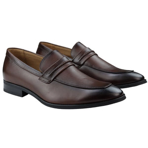 Mocassins pour homme doublure cuir sans lacets à enfiler style chic tendance en noir ou marron - Dolcetto - 2