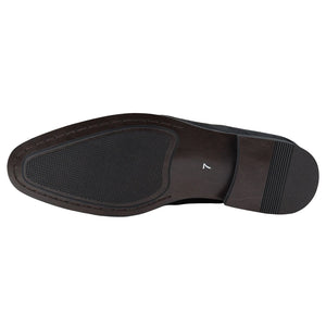 Men's Moccasin Loafers Shoes Leather Lined Slip On Suede Smart Formal Shoe - Black - Dolcetto - 5