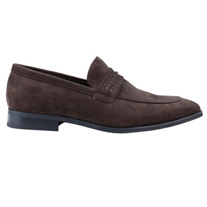 Men's Moccasin Loafers Shoes Leather Lined Slip On Suede Smart Formal Shoe - Brown - Dolcetto - 6