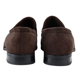 Men's Moccasin Loafers Shoes Leather Lined Slip On Suede Smart Formal Shoe - Brown - Dolcetto - 9