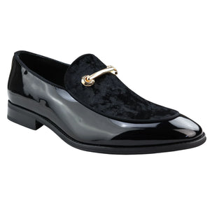 Men's Moccasin Loafers Shoes Leather Lined Slip On Velvet Smart Formal Shoe - Black - Dolcetto - 3