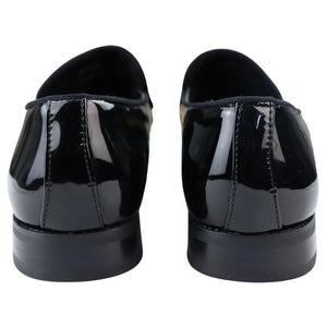 Men's Moccasin Loafers Shoes Leather Lined Slip On Velvet Smart Formal Shoe - Black - Dolcetto - 5