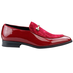 Men's Moccasin Loafers Shoes Leather Lined Slip On Velvet Smart Formal Shoe - Red - Dolcetto - 13