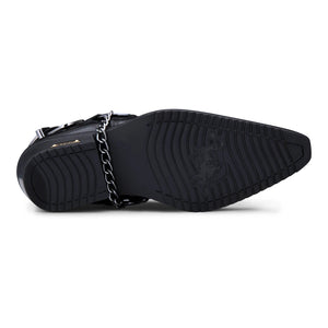 Men's Patent Leather Western Shoes - Black - Etor - 10