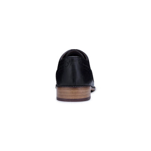 Scarpe da Uomo Brogues in Vera Pelle Formali con Lacci stile Retro Vintage - Nero - London Brogues - 4
