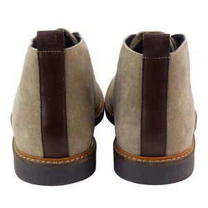 Mens Real Suede Italian Slip On Ankle Boots Smart Casual Desert Chelsea Dealer - Beige - House of Cavani - 20