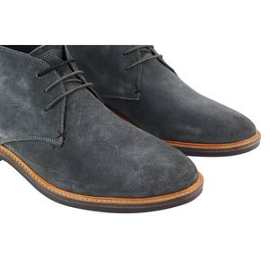 Mens Real Suede Italian Slip On Ankle Boots Smart Casual Desert Chelsea Dealer - Grey - House of Cavani - 7