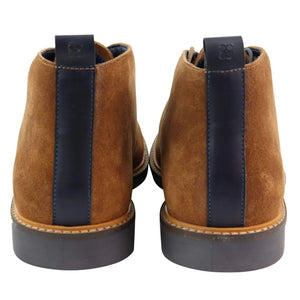 Mens Real Suede Italian Slip On Ankle Boots Smart Casual Desert Chelsea Dealer - Tan - House of Cavani - 24
