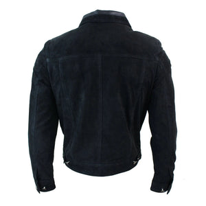 Herrenjacke 100% Echtleder Schwarz Wein GrünVintage Retro Design Denim Stil - Infinity Leather - 5