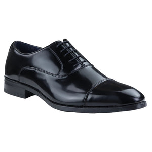Chaussures à bouts ronds pour homme style chic habillé simili cuir verni style vintage années 20 - Noir - Elong - 2