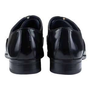 Chaussures à bouts ronds pour homme style chic habillé simili cuir verni style vintage années 20 - Noir - Elong - 4