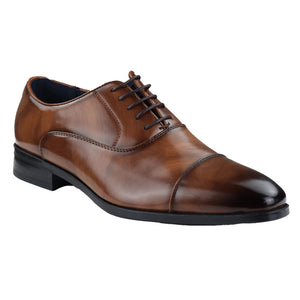 Chaussures à bouts ronds pour homme style chic habillé simili cuir verni style vintage années 20 - Marron - Elong - 7