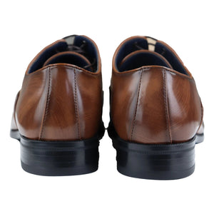 Chaussures à bouts ronds pour homme style chic habillé simili cuir verni style vintage années 20 - Marron - Elong - 9