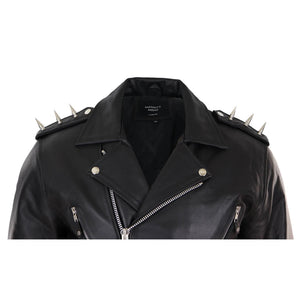 Herrenjacke 100% Echtleder Brando Biker Design Motorrad Jacke Klassisch - Infinity Leather - 3