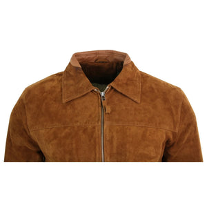 Herrenjacke 100% Echtleder Schwarz Klassisch Neru Grandad Kragen Biker Design - Infinity Leather - 5