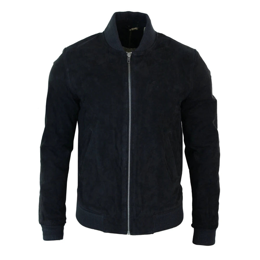 Herrenjacke 100% Echtleder Schwarz Braun Wein Varsity College Stil Retro Vintage Design - Infinity Leather - 1