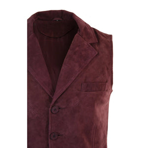 Veston gilet rétro vintage habillé décontracté daim véritable marron tan noir homme - Infinity Leather - 15
